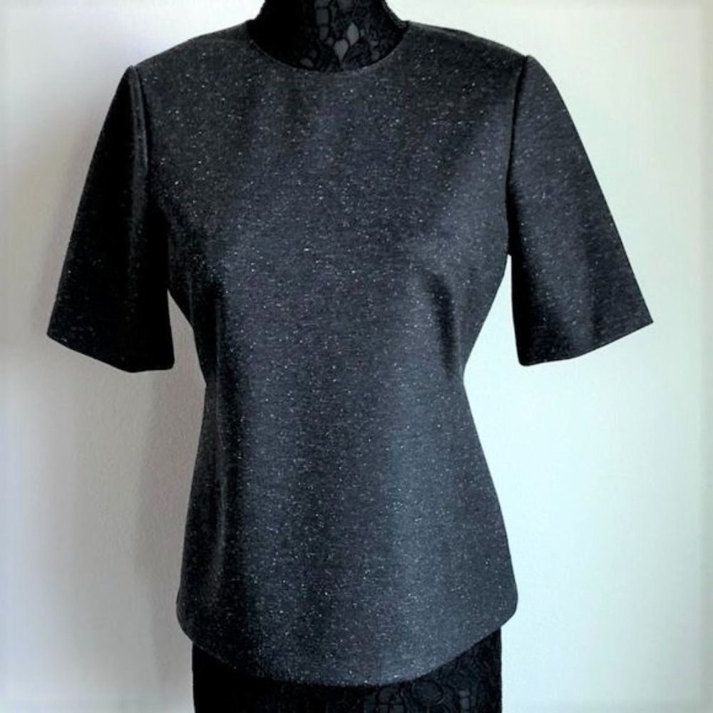 Theory - Charcoal Ponte Top - Sz Large - NEW w/Tag
